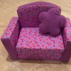 18 inch doll chair pull-out sofa bed